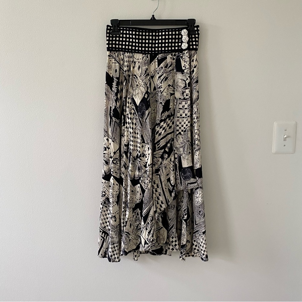 Platinum by Dorothy Schoelen Women’s Print Wrap A Line Skirt